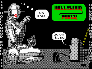 Holywood Poker title screen for ZX Spectrum